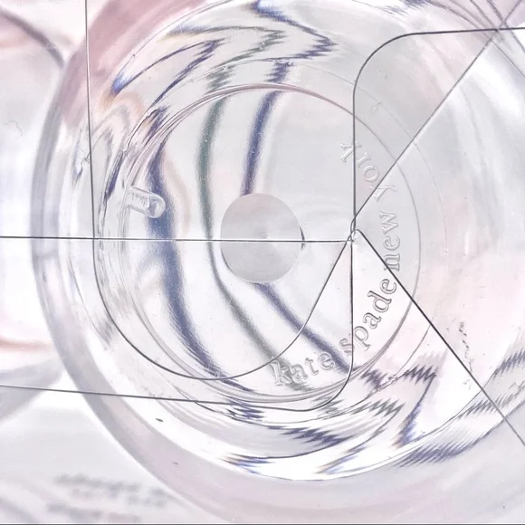 NWT Kate Spade Acrylic Stemless Wine Glass Set, Citrus Twist Stripe - Picture 8 of 11